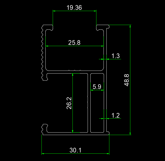 parameter of solar panel rail