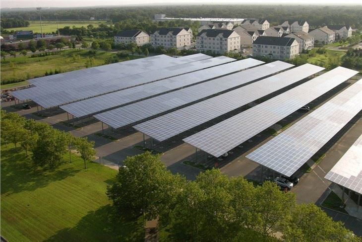 custom parking lot solar frame